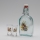 Set 1x glass bottle and 2x glass for shots clear with a hare motif