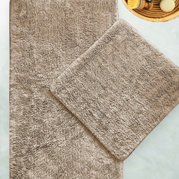 SET 2x Bathroom mat 60/100 cm beige