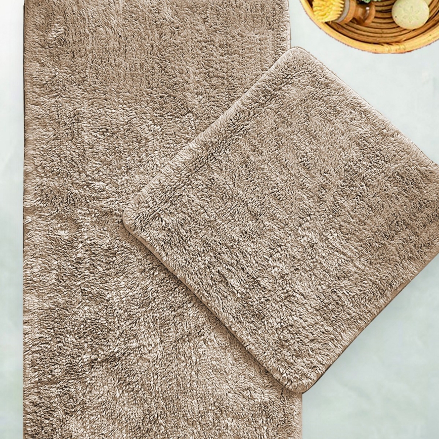 SET 2x Bathroom mat 60/100 cm beige