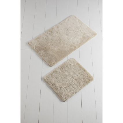 SET 2x Bathroom mat 60/100 cm beige
