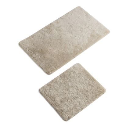 SET 2x Bathroom mat 60/100 cm beige