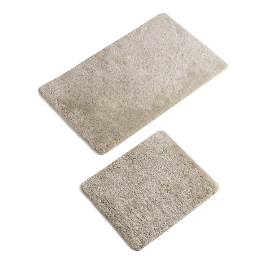 SET 2x Bathroom mat 60/100 cm beige
