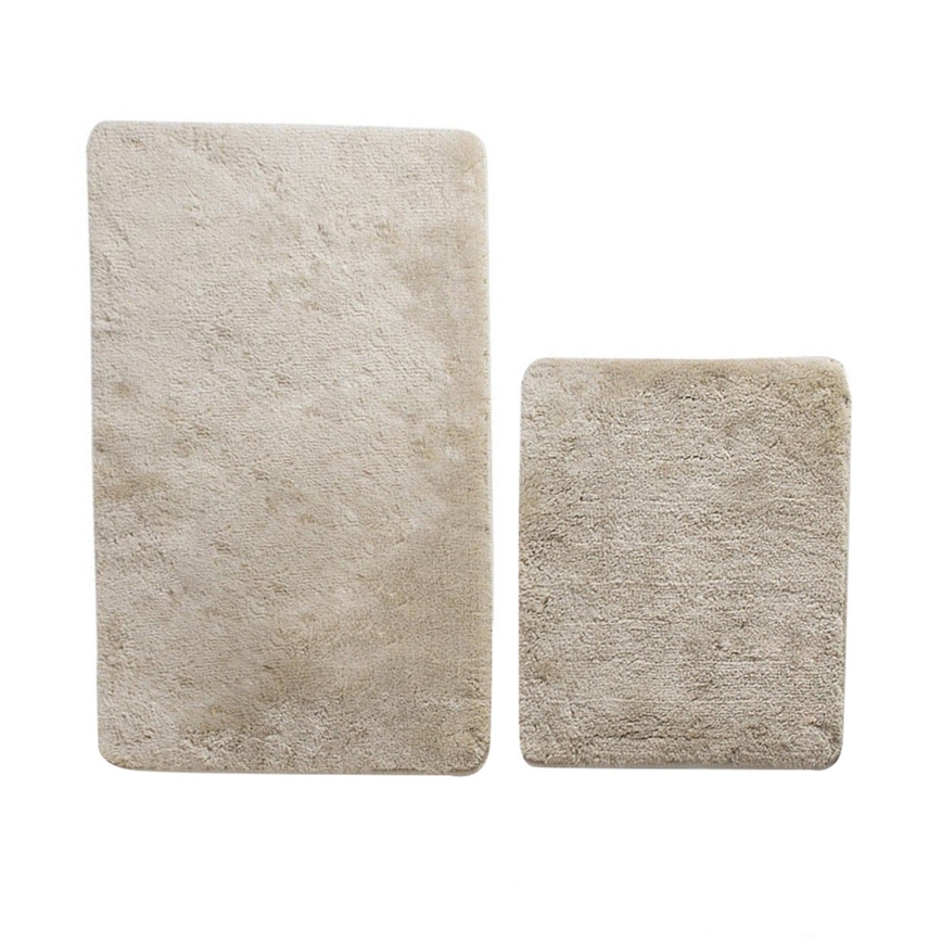 SET 2x Bathroom mat 60/100 cm beige