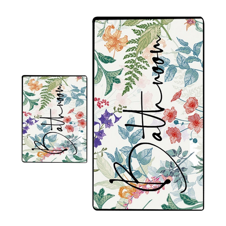 SET 2x Bathroom mat 60/100 cm colorful