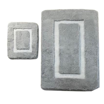 SET 2x Bathroom mat 60/100 cm grey