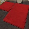 SET 2x Bathroom mat 60/100 cm red