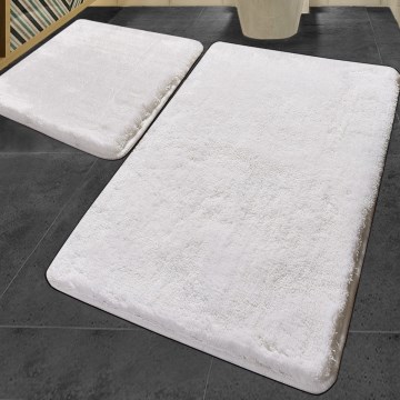 SET 2x Bathroom mat 60/100 cm white