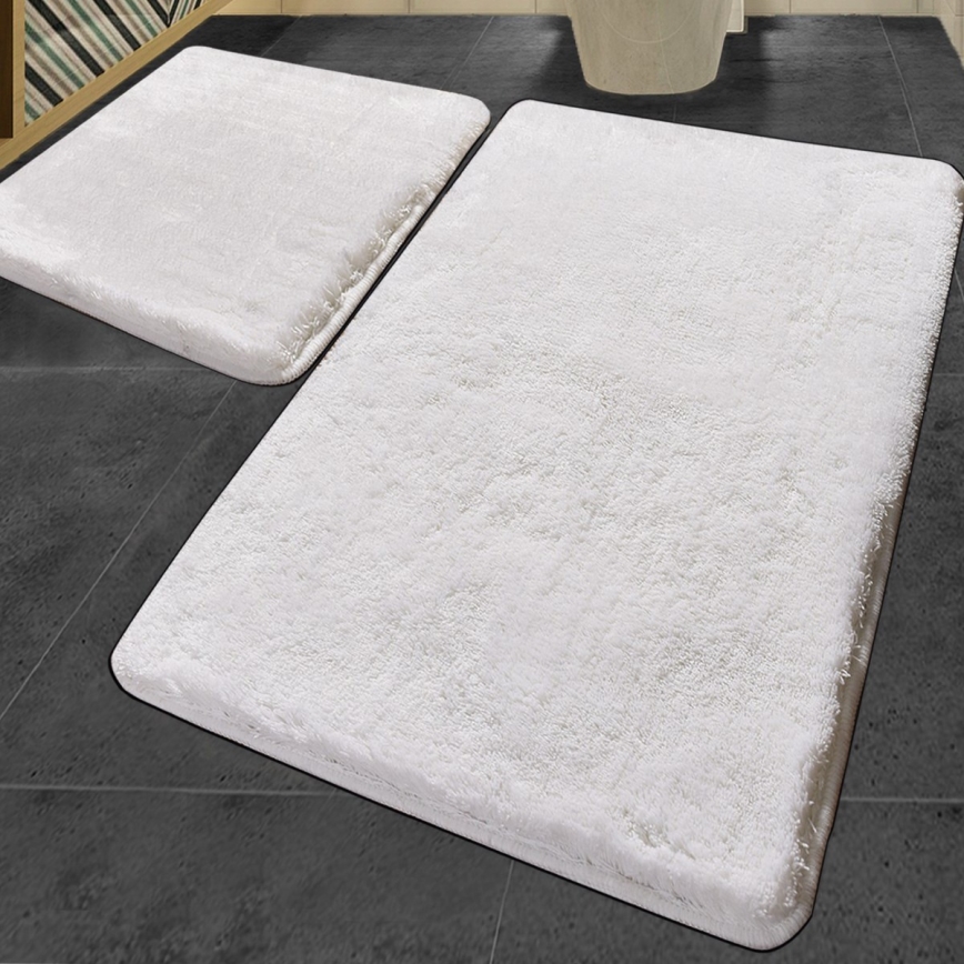 SET 2x Bathroom mat 60/100 cm white