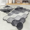 SET 2x Bathroom mat CIRCLE 60/100 cm grey
