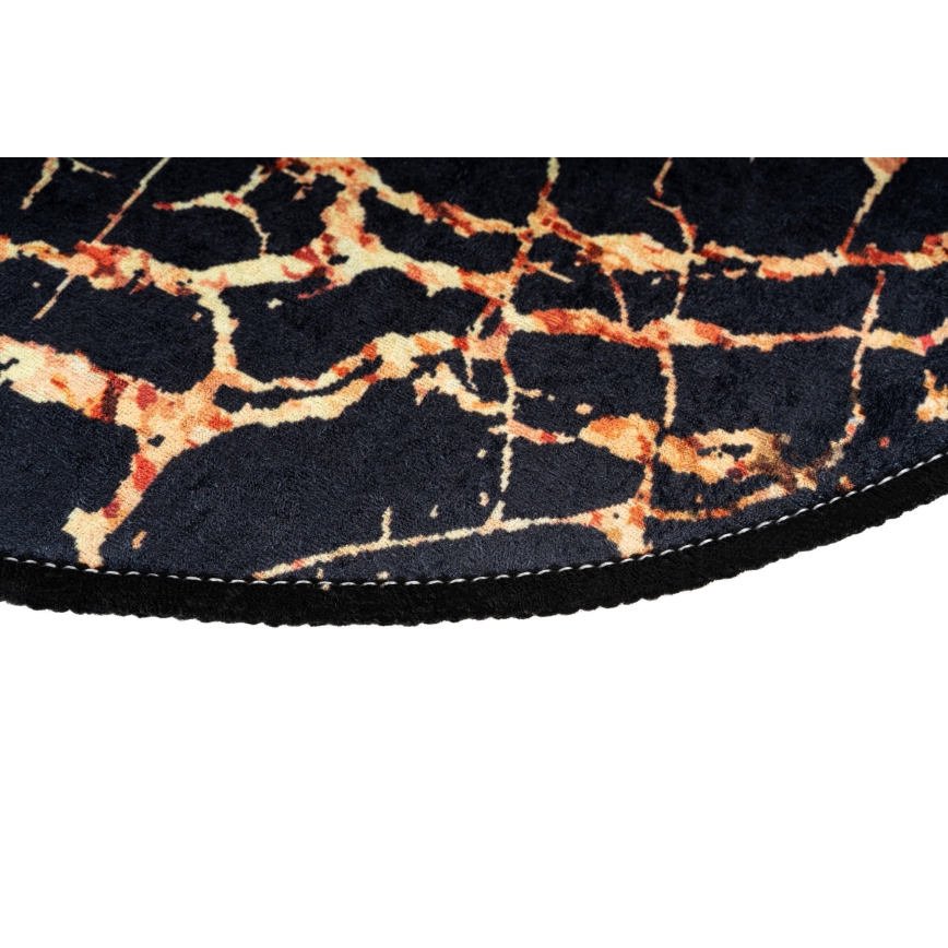 SET 2x Bathroom mat GOLDES 60/100 cm black/gold