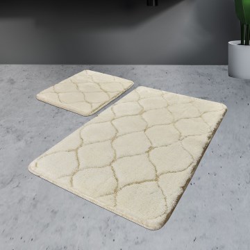 SET 2x Bathroom mat INFINITY 60/100 cm beige