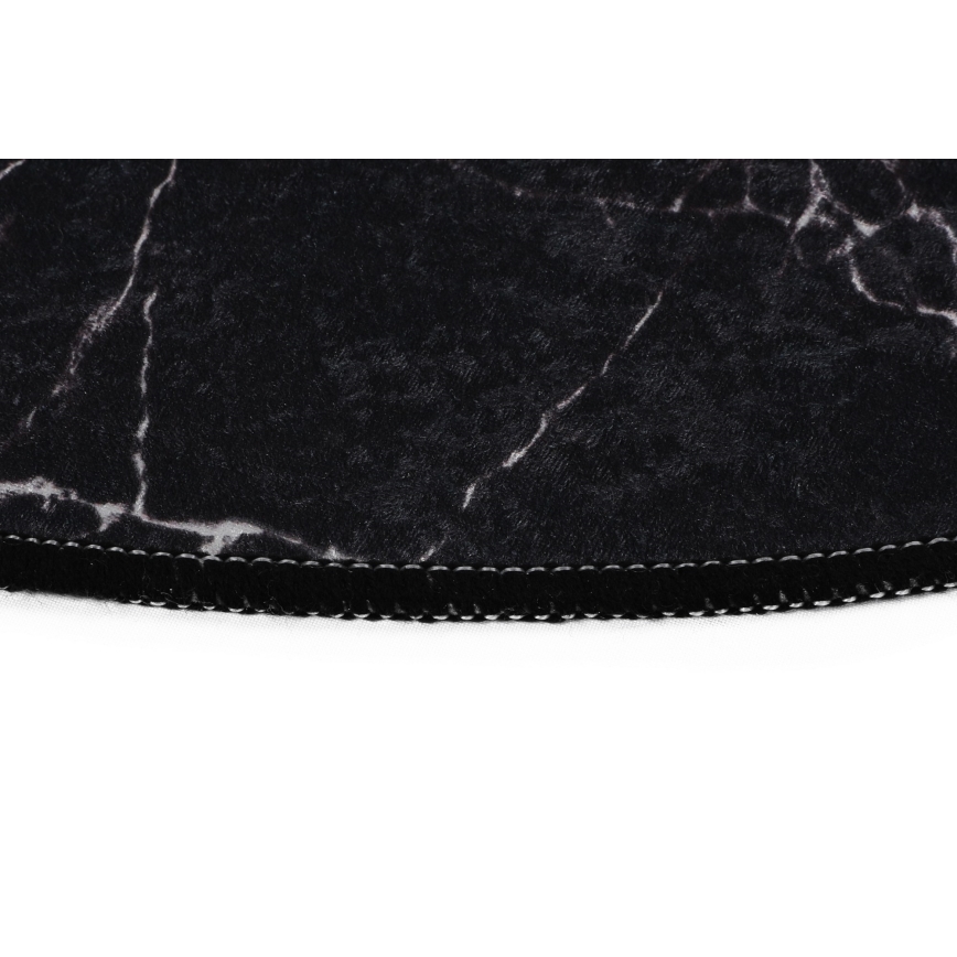 SET 2x Bathroom mat MARBLE 50x60/60x100 cm black