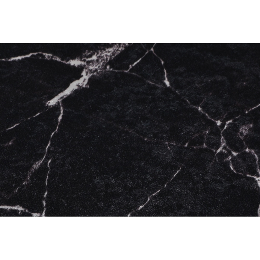 SET 2x Bathroom mat MARBLE 50x60/60x100 cm black