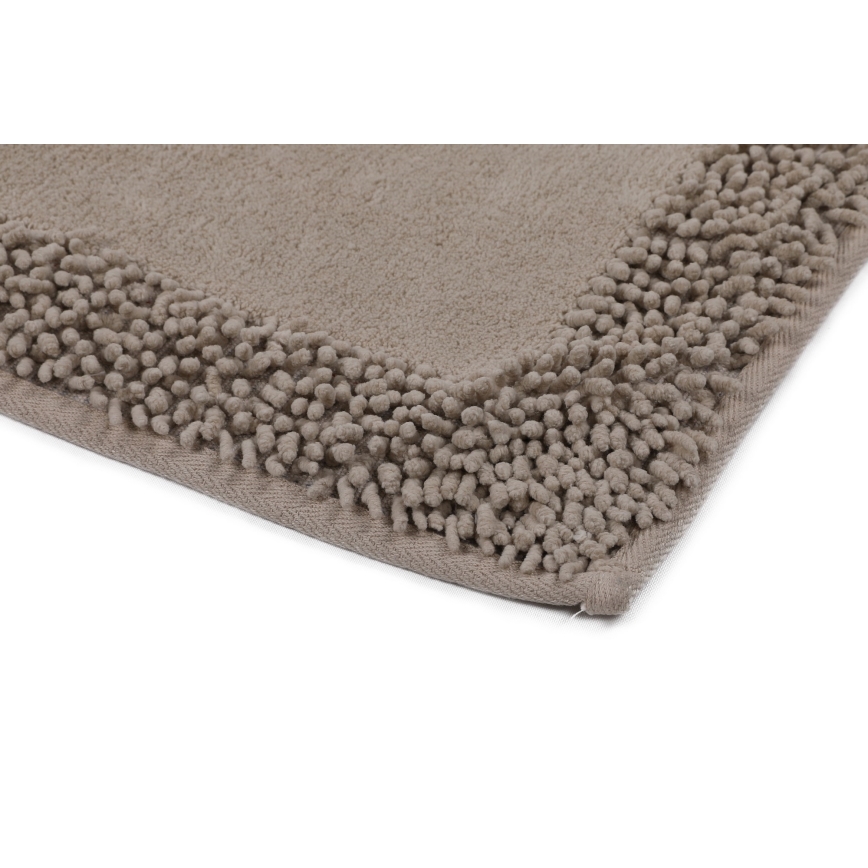 SET 2x Bathroom mat PIANTE 60/100 cm brown