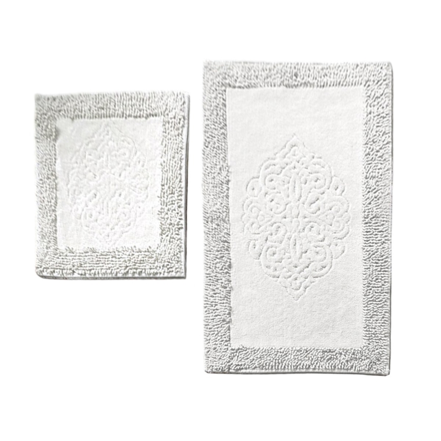 SET 2x Bathroom mat PIANTE 60/100 cm white