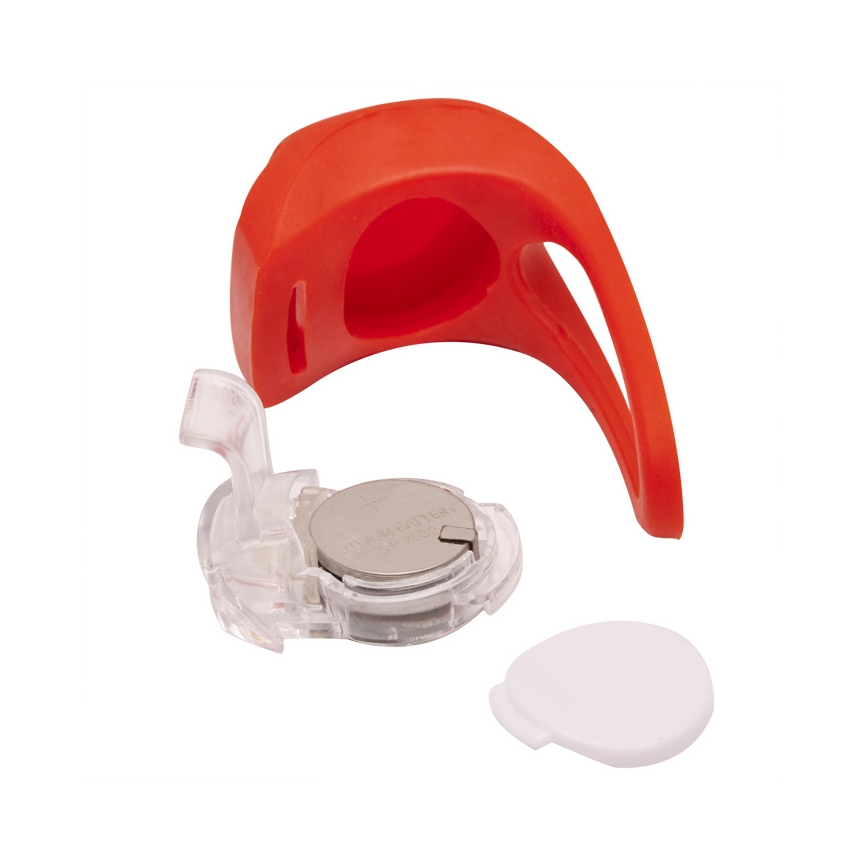 SET 2x Bicycle light LED/1xCR2032 IP44 red/white