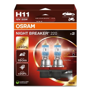 SET 2x Car bulb NIGHT BREAKER H11 PGJ19-2/55W/12V - Osram