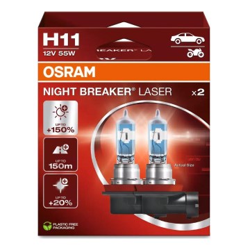 SET 2x Car bulb NIGHT BREAKER H11 PGJ19-2/55W/12V - Osram