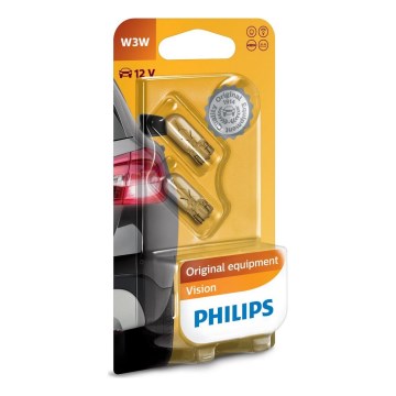 SET 2x Car bulb Philips VISION 12256B2 W2,1x9,5d/3W/12V