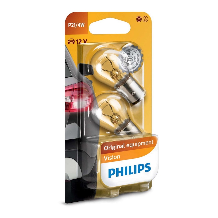 SET 2x Car bulb Philips VISION 12594B2 BAZ15d/4W/12V