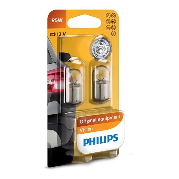SET 2x Car bulb Philips VISION 12821B2 R5W BA15s/5W/12V