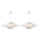 SET 2x Chandelier on a string 1xE27/60W/230V white d. 47 cm