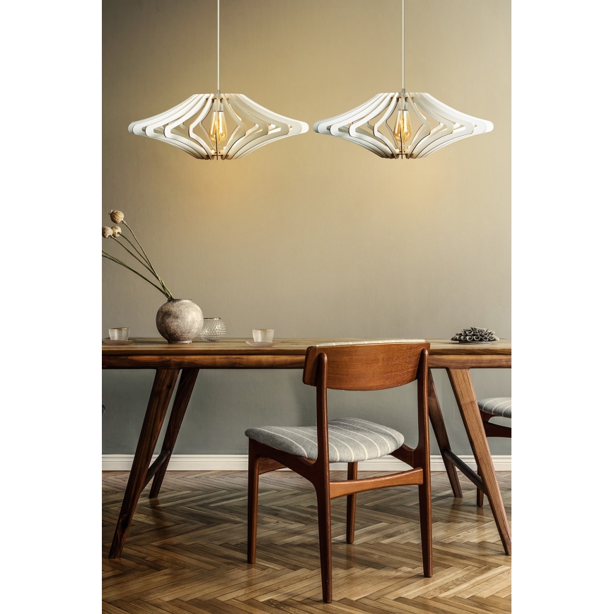SET 2x Chandelier on a string 1xE27/60W/230V white d. 47 cm