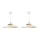 SET 2x Chandelier on a string 1xE27/60W/230V white d. 52 cm