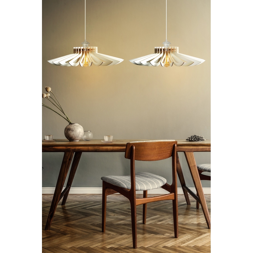 SET 2x Chandelier on a string 1xE27/60W/230V white d. 52 cm