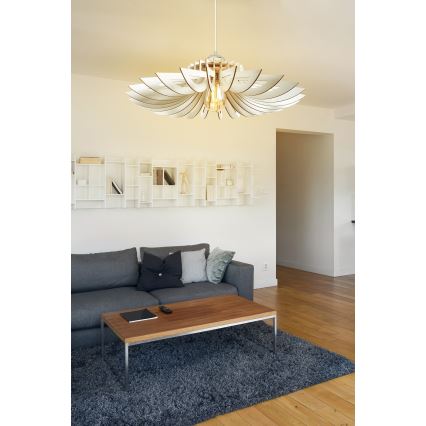 SET 2x Chandelier on a string 1xE27/60W/230V white d. 52 cm