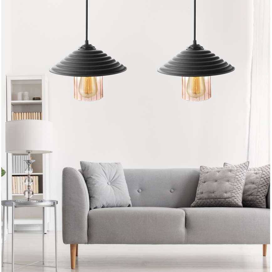 SET 2x Chandelier on a string UFO 1xE27/60W/230V