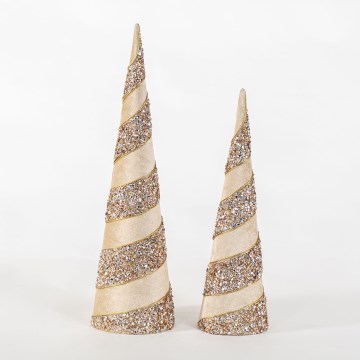 SET 2x Christmas decoration 40/50 cm tree