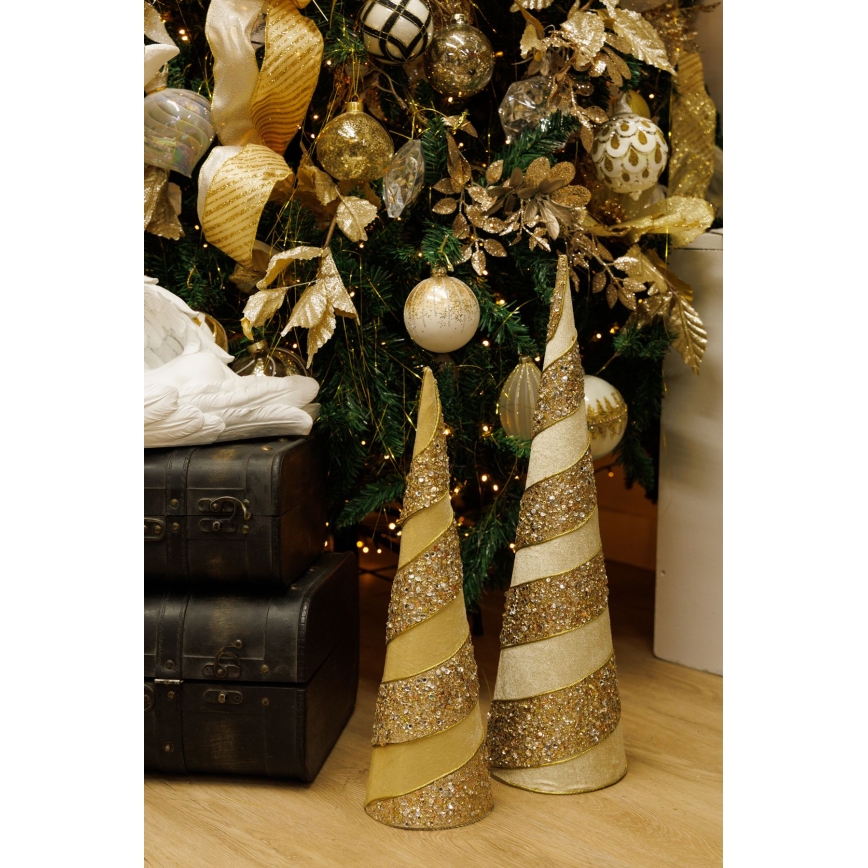 SET 2x Christmas decoration 40/50 cm tree