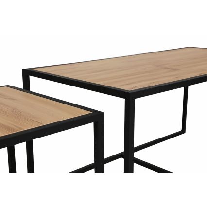 SET 2x Coffee table ATLANTIS brown/black