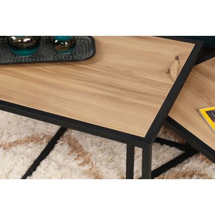 SET 2x Coffee table ATLANTIS brown/black