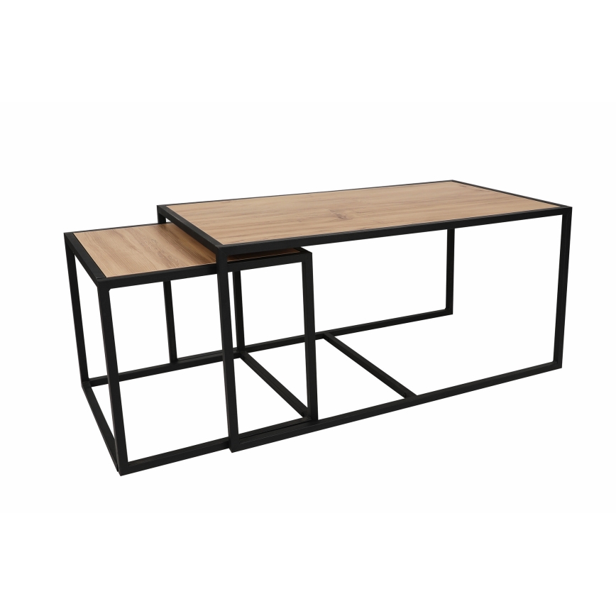 SET 2x Coffee table ATLANTIS brown/black