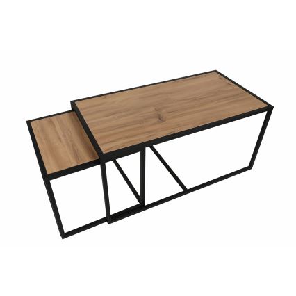 SET 2x Coffee table ATLANTIS brown/black
