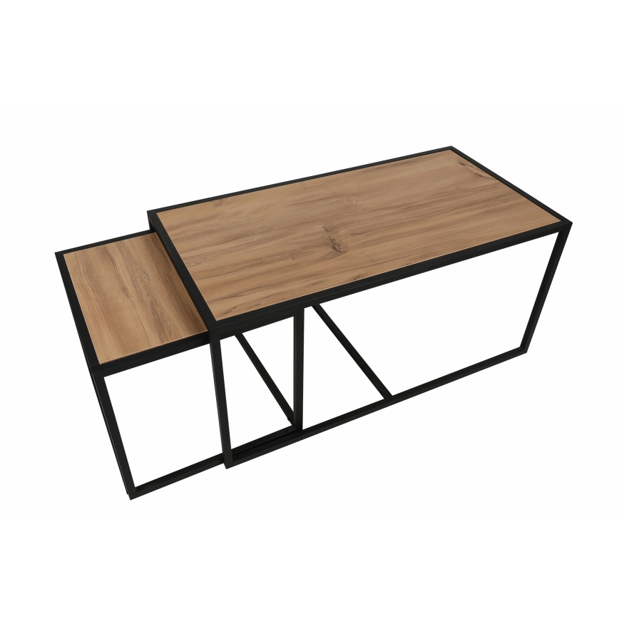 SET 2x Coffee table ATLANTIS brown/black