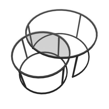 SET 2x Coffee table BELARUS  black