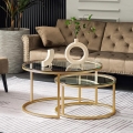 SET 2x Coffee table BELARUS gold