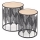 SET 2x Coffee table FOLLA d. 33/40 cm black