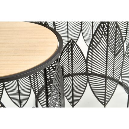 SET 2x Coffee table FOLLA d. 33/40 cm black