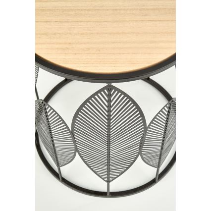 SET 2x Coffee table FOLLA d. 33/40 cm black