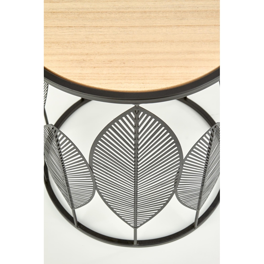 SET 2x Coffee table FOLLA d. 33/40 cm black