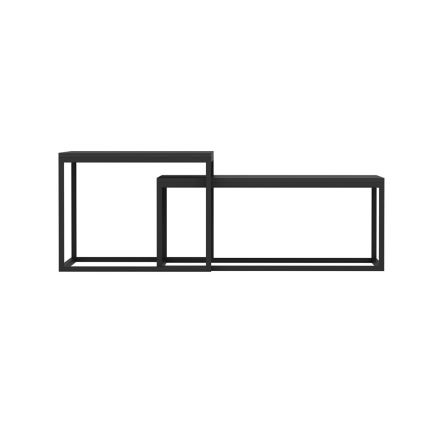 SET 2x Coffee table LEKA black