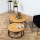 SET 2x Coffee table OAKLOFT 38x90 cm black/oak