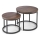 SET 2x Coffee table OREO d. 43/53 cm black/walnut