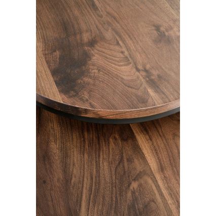 SET 2x Coffee table OREO d. 43/53 cm black/walnut