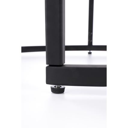 SET 2x Coffee table OREO d. 43/53 cm black/walnut