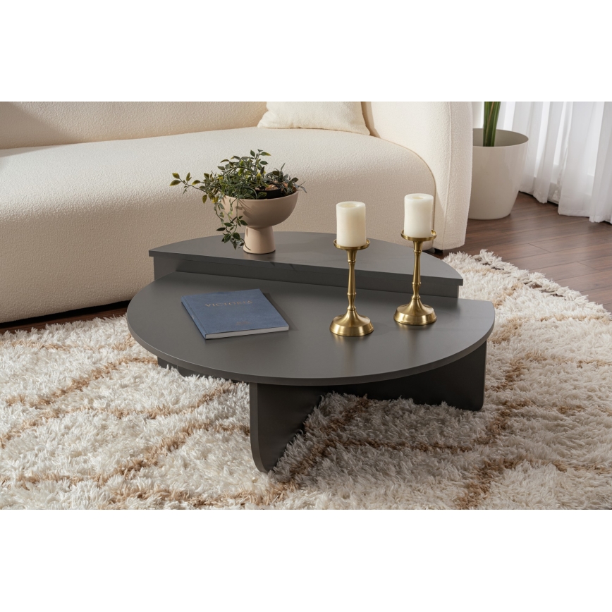 SET 2x Coffee table ORION anthracite